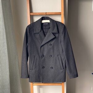 GUESS Charcoal Double-Breasted Peacoat